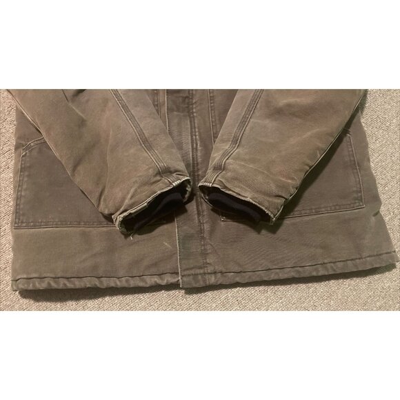 Vintage 90s Mens Large Carhartt Brown Quilt Lined Full Zip Jacket C26CHT - Picture 8 of 10